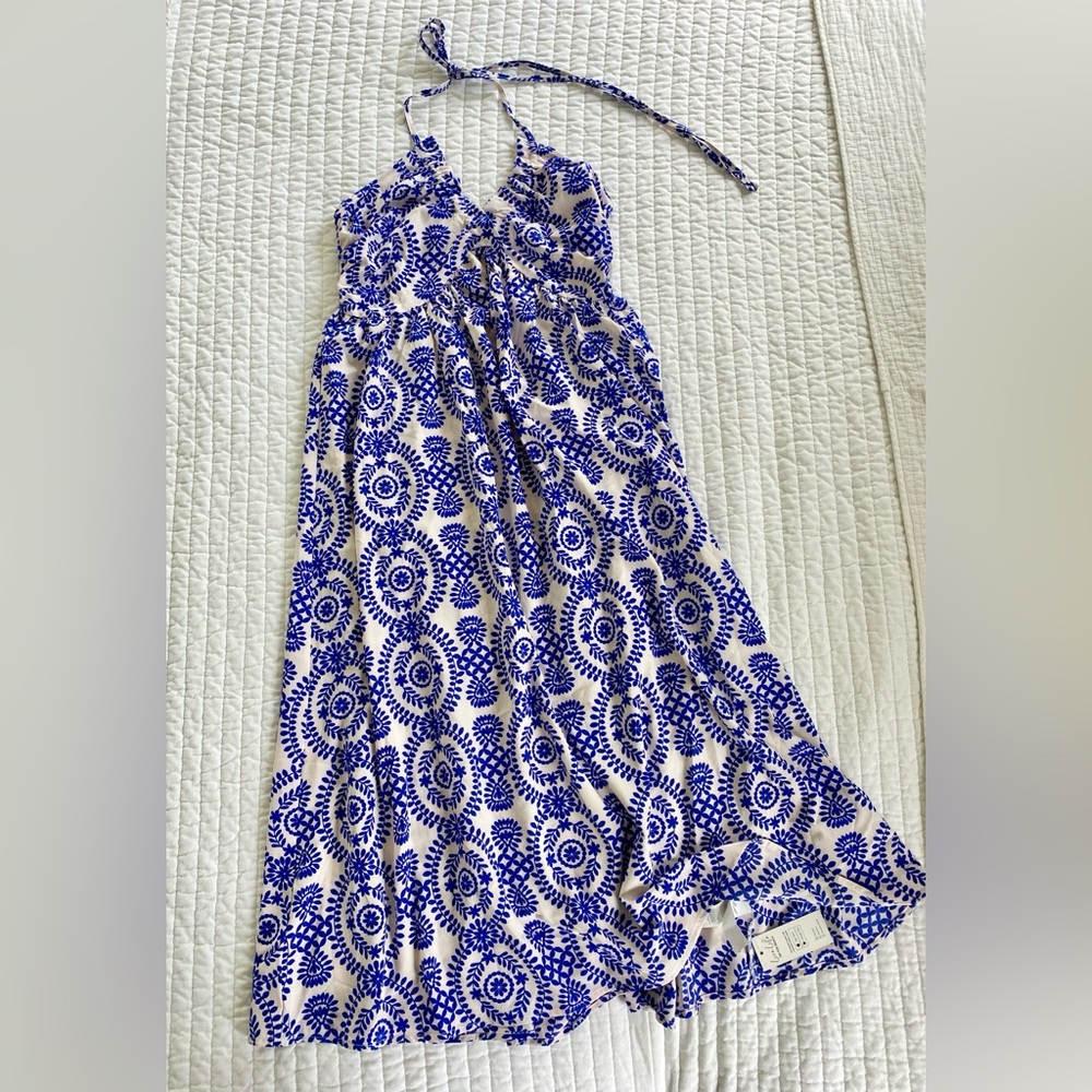 *SOLD* Cupshe Blue and White Print Maxi Dress